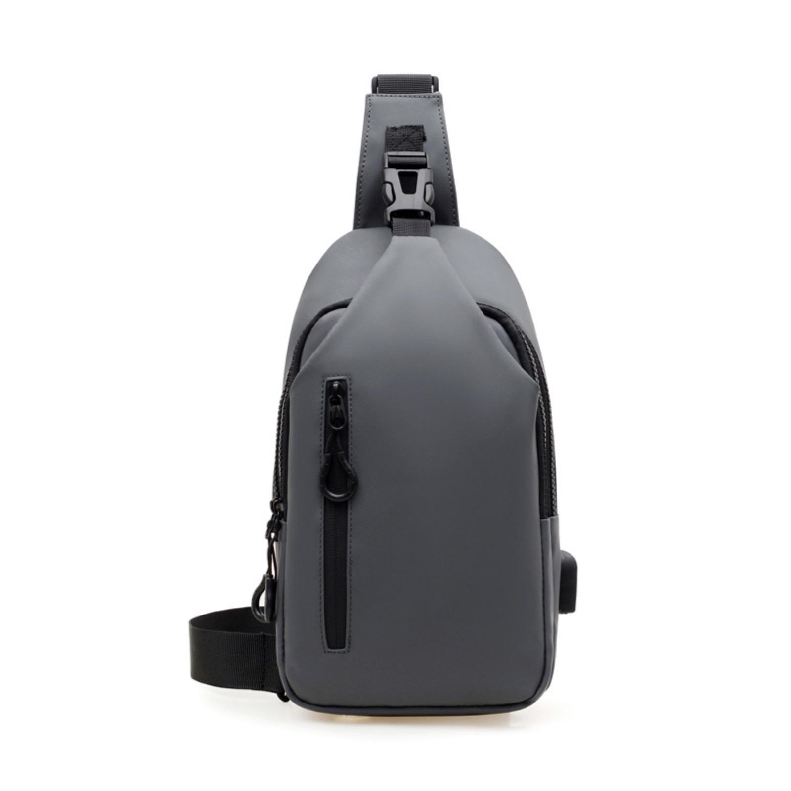 2026 New Minimalist Casual Sling Bag for Men, Fashion PU Leather Chest Bag, Lightweight Waterproof Crossbody Shoulder Bag, Trendy Durable Design Perfect for Daily Commute, Travel, Shopping, Outdoor Activities & Everyday Street Style,summervibes