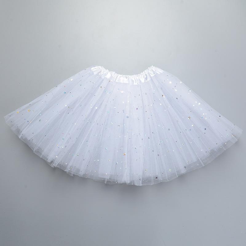 Girls Tulle Star Short Tutu Skirt Children Fancy Ballet Dancewear Party Costume Ball Gown Mini Skirt