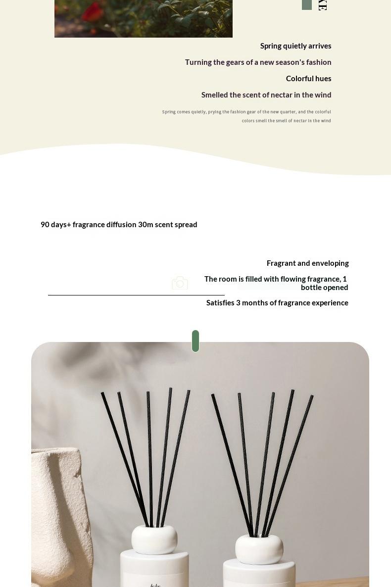 Tea Scented Incense Fire Free Rattan Essential Oil Tea Scented Indoor Perfume Home Bedroom Long Lasting Toilet Deodorization Incense