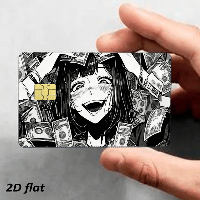 1 Credit Card Sticker, 2D Gorgeous and Exquisite Pattern, Debit Card Skin, Fun Bank Card Skin, Small Holiday Gift, Frosted Texture with a Comfortable Feel, Skin Suitable for Small Chip Cards