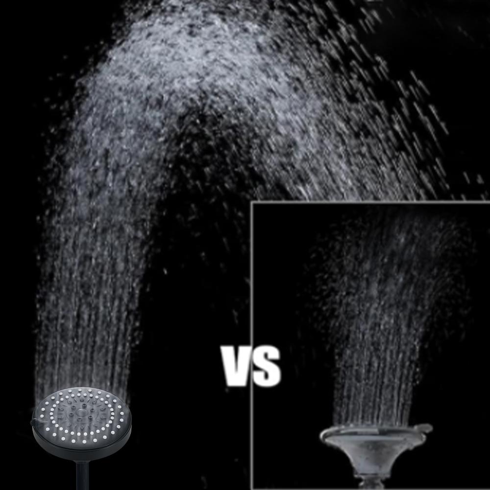 High-Pressure Rain Shower Head, Easy Installation, 5 Spray Modes, Modern Bathroom Upgrade, Polished Finish, Wall-Mounted, Luxury Bath Accessories