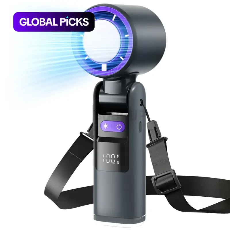 Portable Handheld Turbo Fan - Portable Fan Rechargeable, Summer Travel Essentials, Beach Vacation, Gifts for Women, Men #GLOBAL PICKS