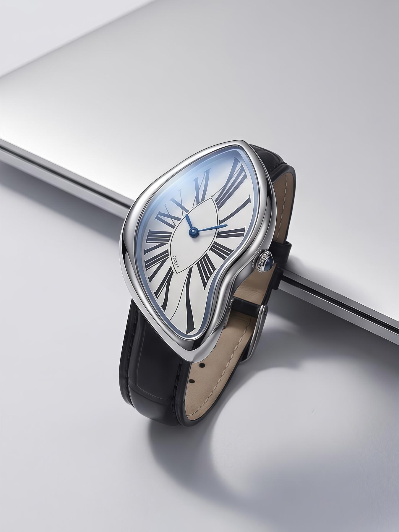 Fashionable Irregular Shape Watch, Retro Y2K Design, Quartz Movement, Alloy Case, Mineral Glass, Unique Fashion Accessory, Unusual Shape Watch, Quartz Analog Watches