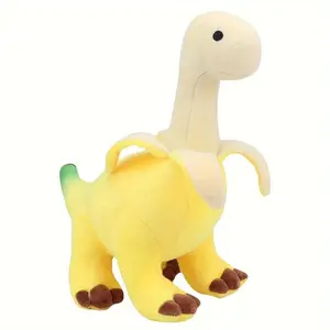 Large Cute Banana Brontosaurus Plush Toy, Soft Stuffed Animal Plushie, Cartoon Banana Dragon Doll, Home Decoration Gift