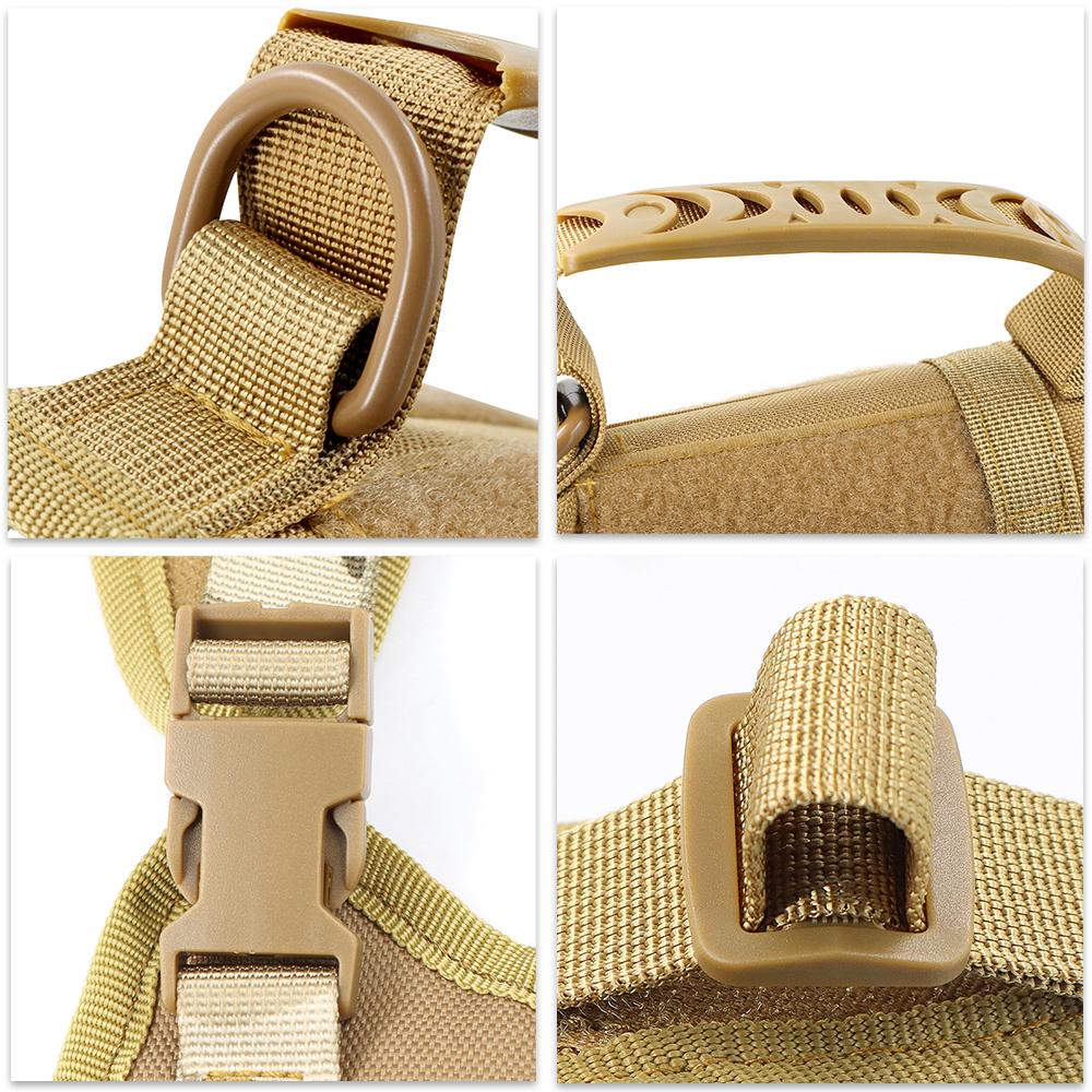 Tactical Dog Harness with Rubber Handle For Small Dogs Military Puppy Vest Harness for Outdoor Training