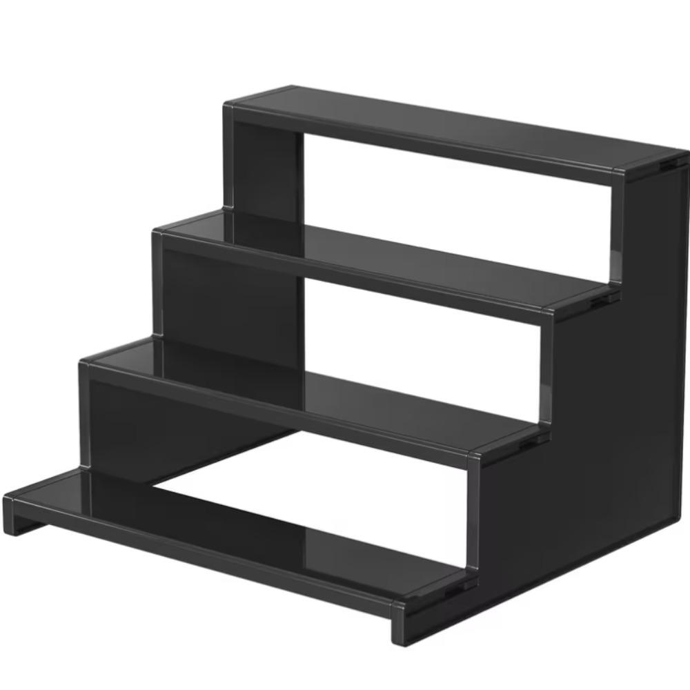 Multi-layer black display rack, tool-free assembly display box, Cosmetic Display Stand for perfume, action figure and seasoning organizing and storage rack, Cologne Display Shelf, Display Holder