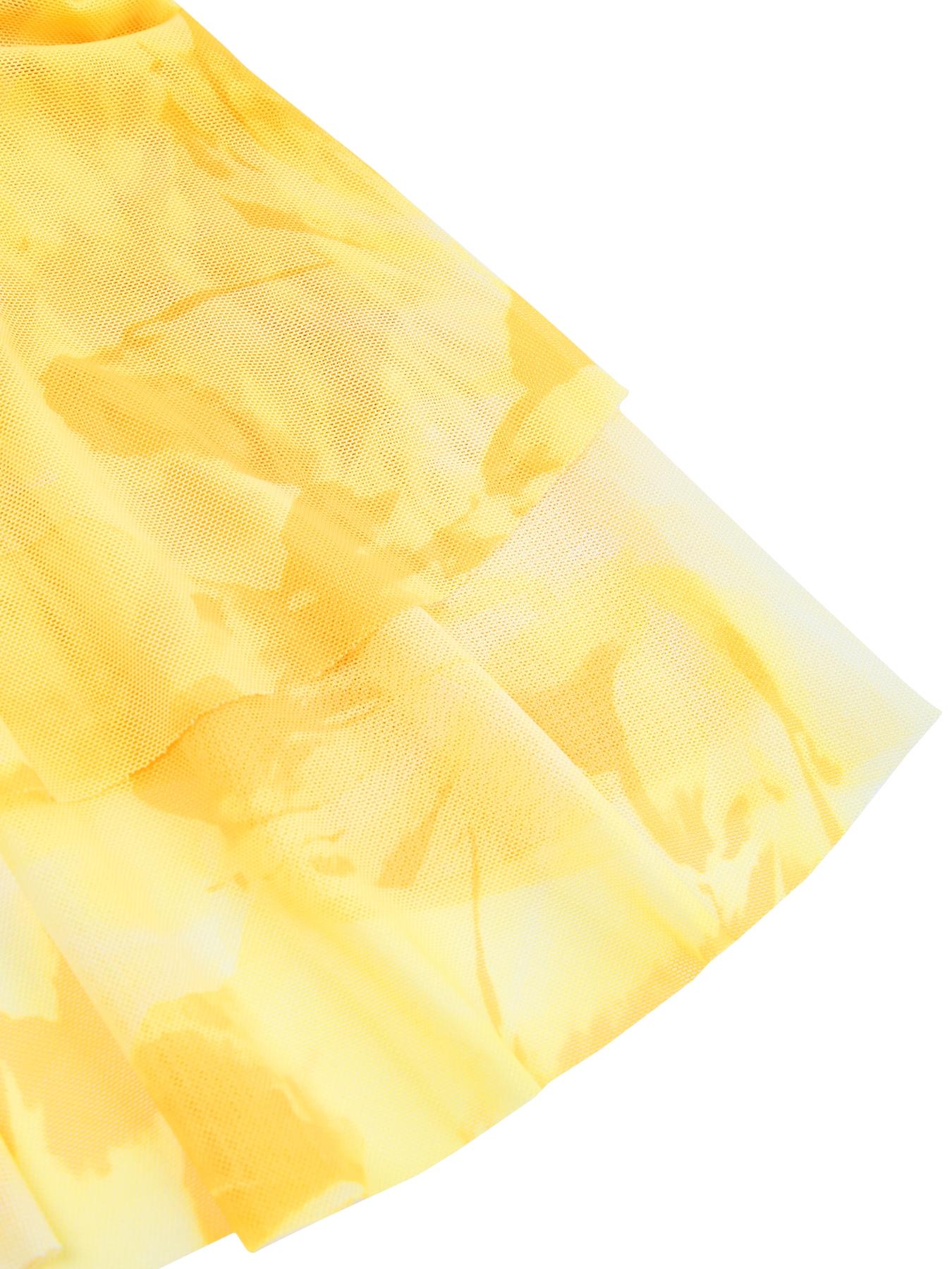 Aliling Elegant Casual Women's Printed Mini Dress, Stand Collar Sleeveless Ruffled Hem, Slim-Fitting Bodycon, All Seasons Spring Fashion