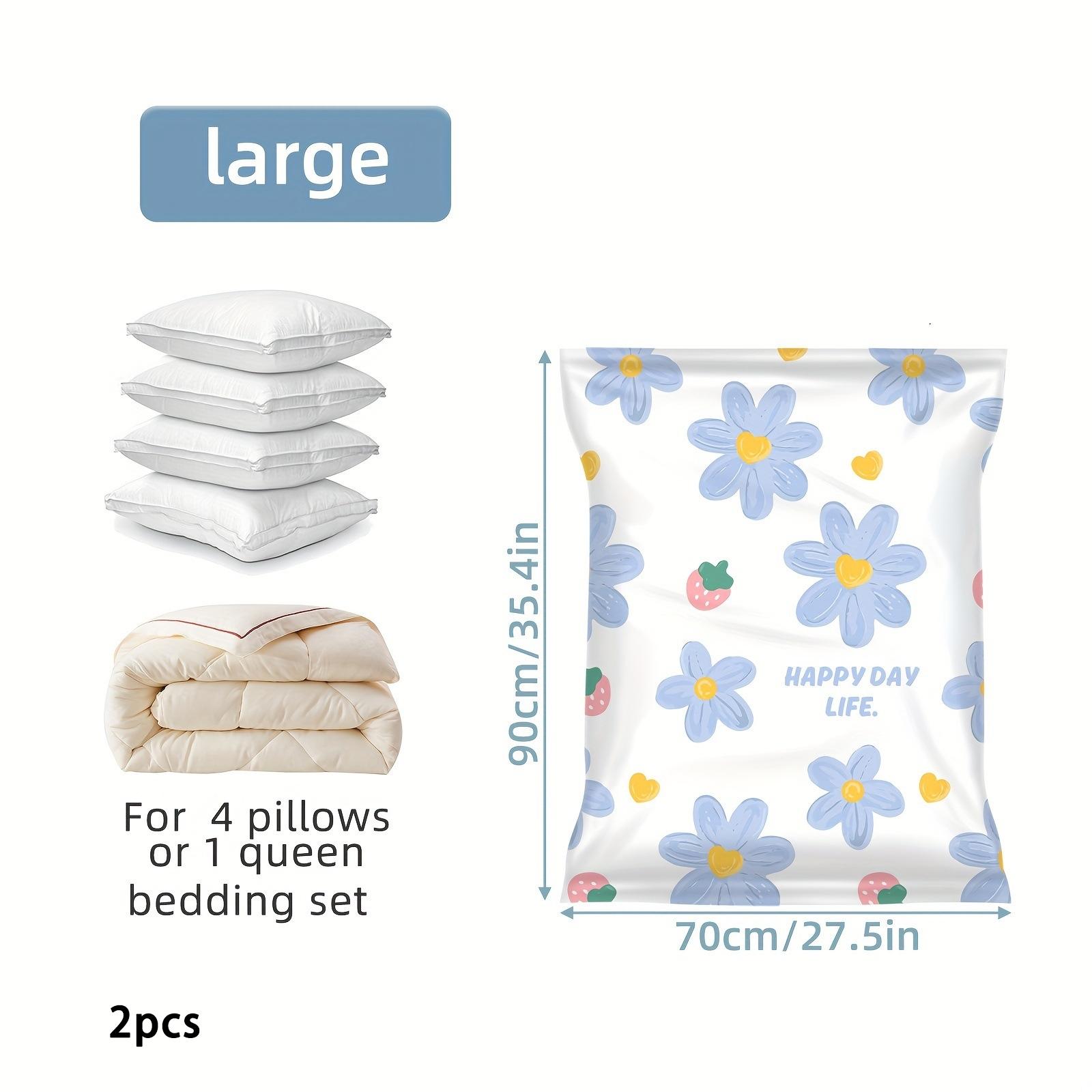 Vacuum Compression Storage Bags, Space Saving Bags, Vacuum Sealer Bags, Long Rectangle Plastic Multi-Functional Bag with Zipper Seal, Moisture Proof, Saves 80% Space