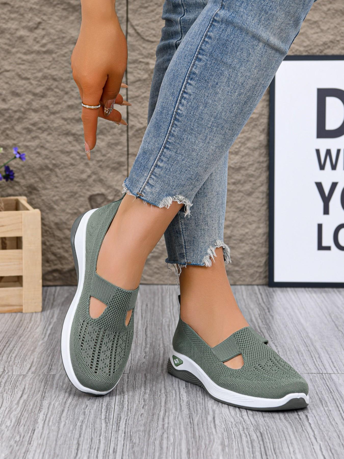 Women's Casual Sports Shoes, Comfortable Fashion Sneakers, Lightweight Soft Sole Mesh Shoes, Daily Outdoor Walking Shoes