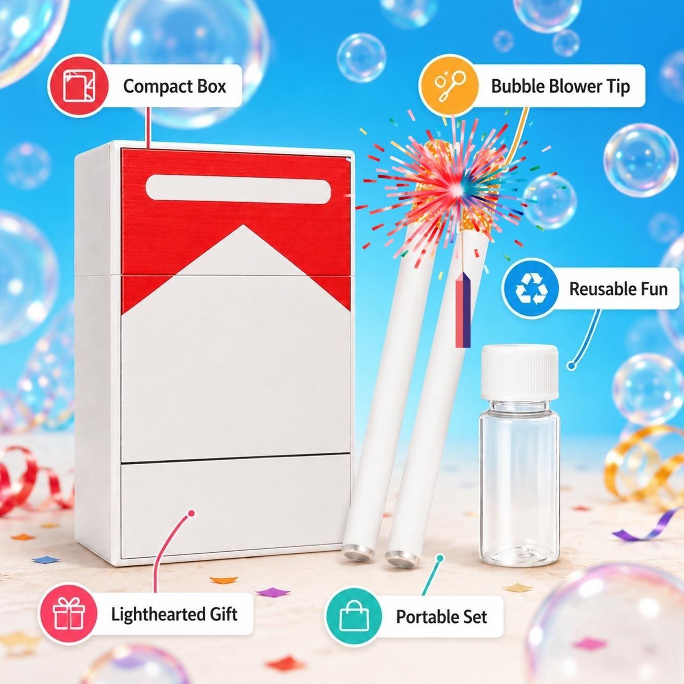 Funny Bubbles Blower, Bubble Maker with Empty Bottle, Bubbles Blower Relax Funny Mini Stress Relief Reliever & Recyclable, Novelty Style Relaxation Perfect for Parties, Gags, and Lighthearted Entertainment as Birthday or Party Gift Ideas