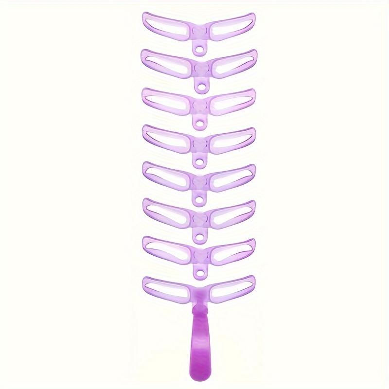 8 Styles Eyebrow Stencils, Reusable Brow Shaping Templates for Beginners, Lazy Eyebrow Drawing Tool Set