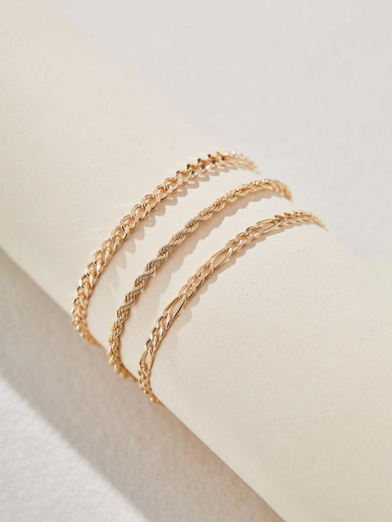 Fashion Simple Chain Anklet, Casual Versatile Foot Jewelry for Women, Elegant All-match Fashion Accessories for Daily Wear