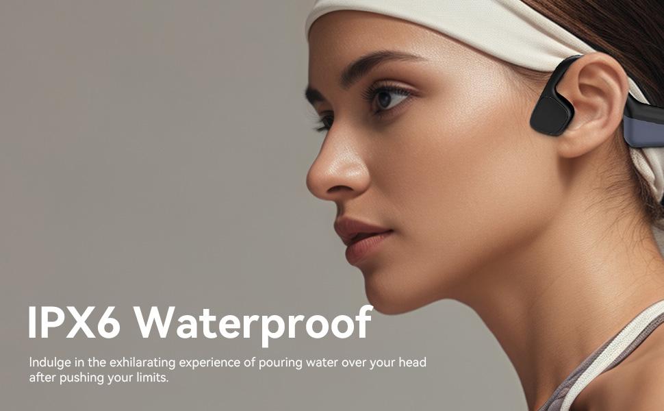 MZYMI i18pro Bone Conduction Neckband Wireless Earphones Headphones Sports Open Ear Headset With Mic Stereo Earbud Audio Black