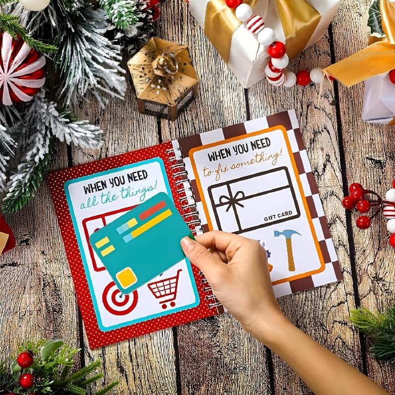 DIY Spiral Bound Christmas Gift Card Album Book, Surprise Page, Student Survival Graduation Card Holder, Teacher Classmate Santa Gift Planner, Paper Gifts