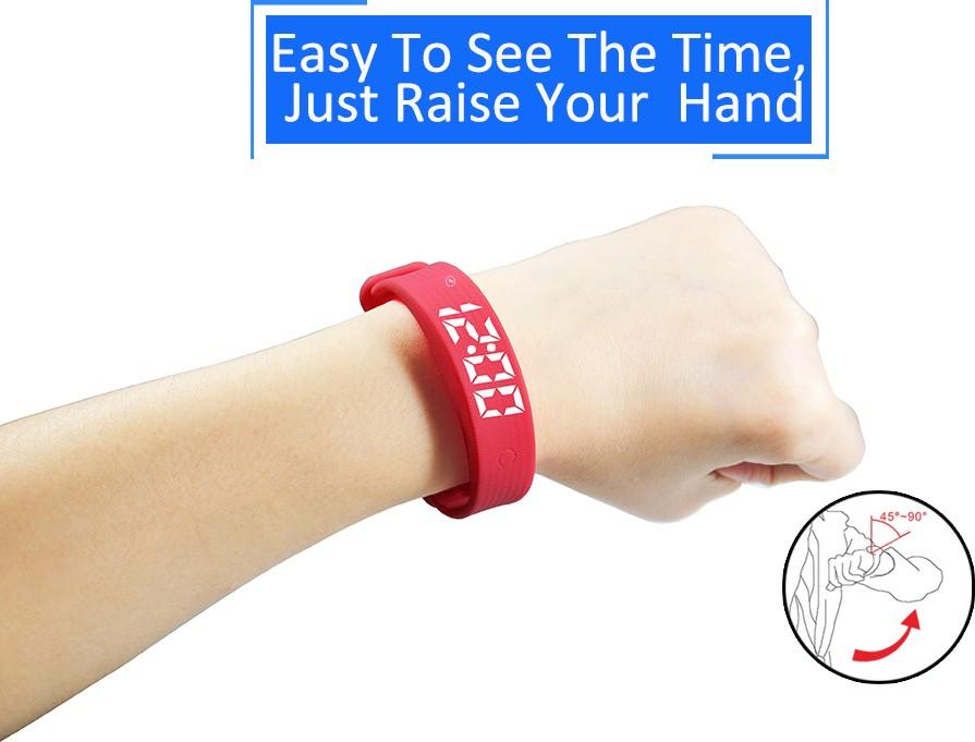 Smart Bracelet Vibration Alarm Clock Reminder Sleep Monitoring 24 Hours Pedometer Rechargeable Bracelet