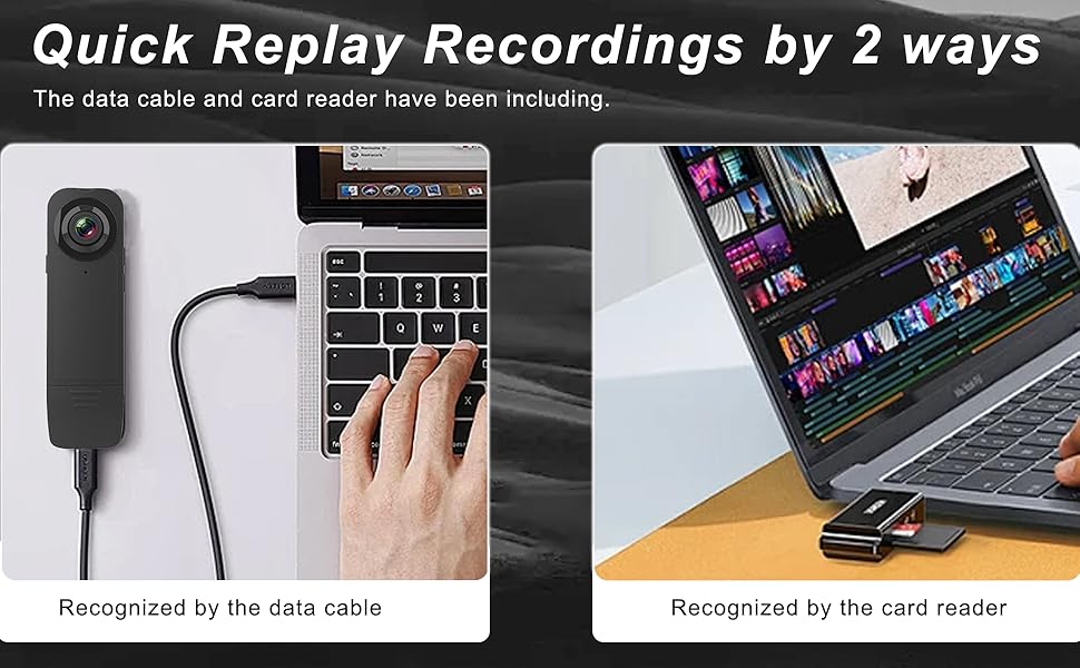 Mini Body Camera with Audio & Video Recording - Small POV Cam 1080P with 64G Card - Wearable Personal Portable Cameras Recorder DV - Night Version Camcorder for Security Work Records Guard Traveling