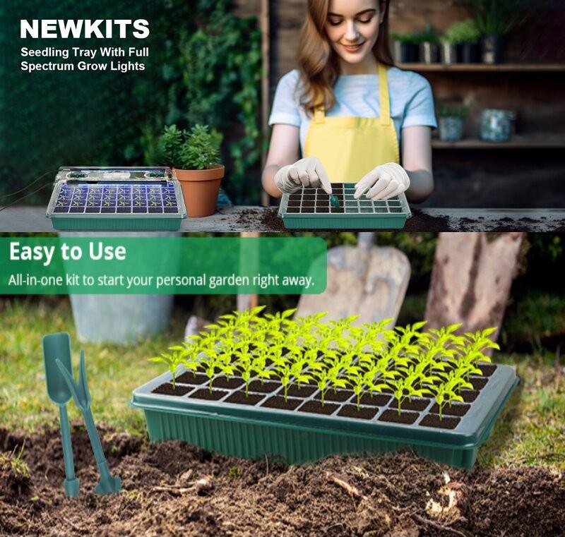 Seed Starter Tray Set, Seed Germination Kit with 40/80/160 Cells, USB Powered LED Grow Light with Smart Timer & 3 Modes, Durable Growing Tray, Suitable for Indoor Greenhouse #GLOBAL PICKS Seed Starter Tray Set, Seed Germination Kit with 40/80/160 Cells, USB Powered LED Grow Light with Smart Timer & 3 Modes, Durable Growing Tray, Suitable for Indoor Greenhouse #GLOBAL PICKS