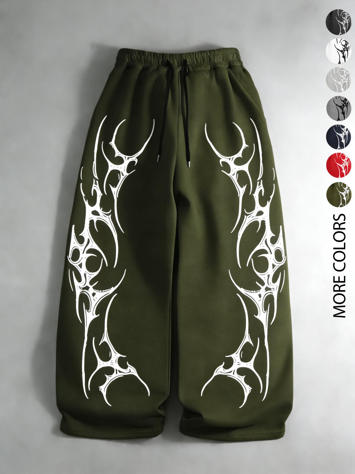 Men’s and women’s Gothic design, Gothic script print, slim-fit, straight-leg pants, gym pants, Casual street pants. Suitable for streetwear, trendy Gothic culture, Gothic fashion outfits, Y2K fashion, everyday wear, men’s gifts, trendy outfits