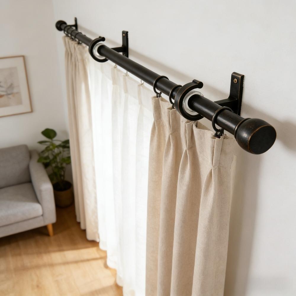 2pcs curtain rod hook brackets, can support wall-mounted shower curtains, used for hanging curtains, clothes rods, and shower rods