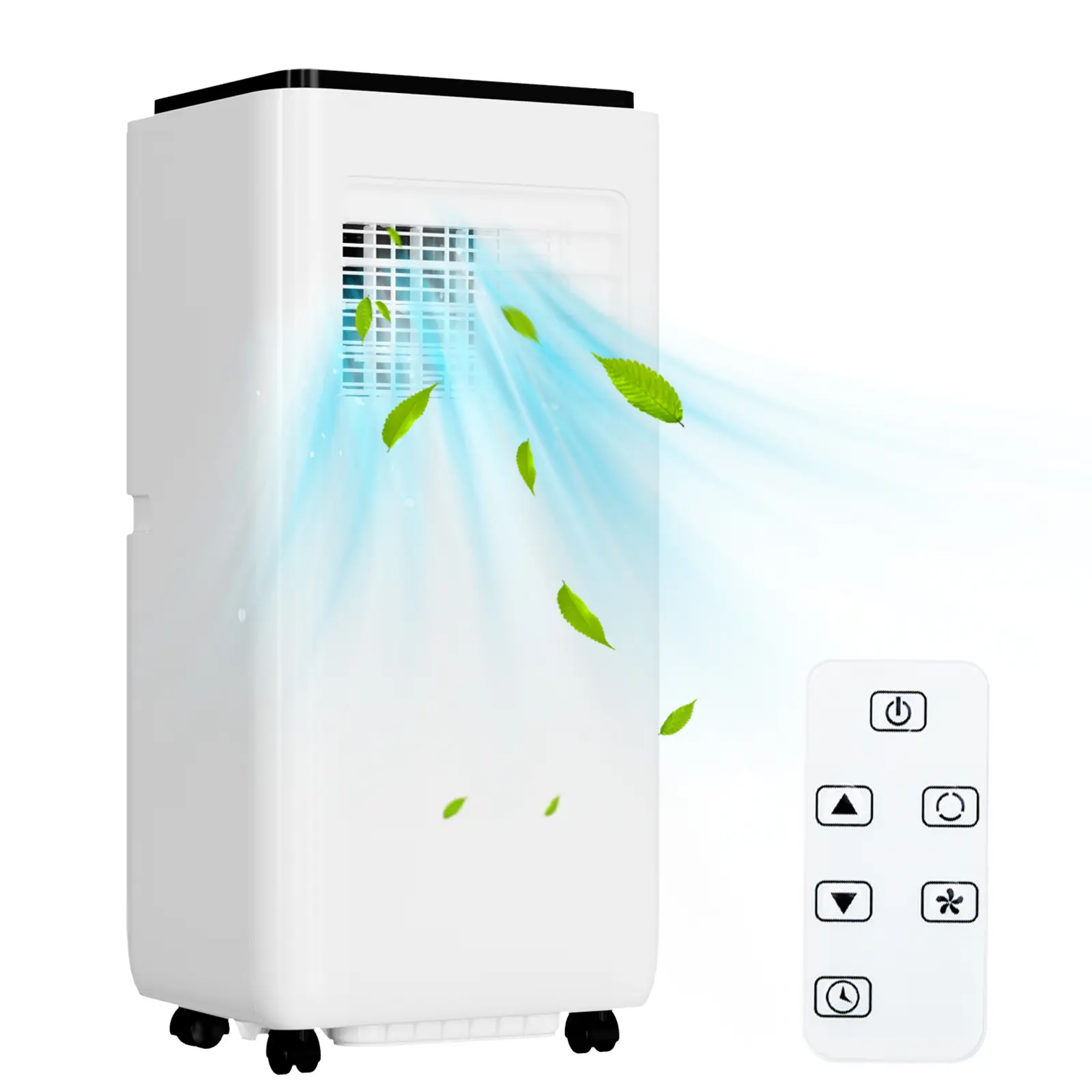 10,000 BTU 3-in-1 Portable Air Conditioner – Cooling, Dehumidifier & Fan, Cools Up to 450 Sq Ft, White ABS, Remote and Window Kit Included