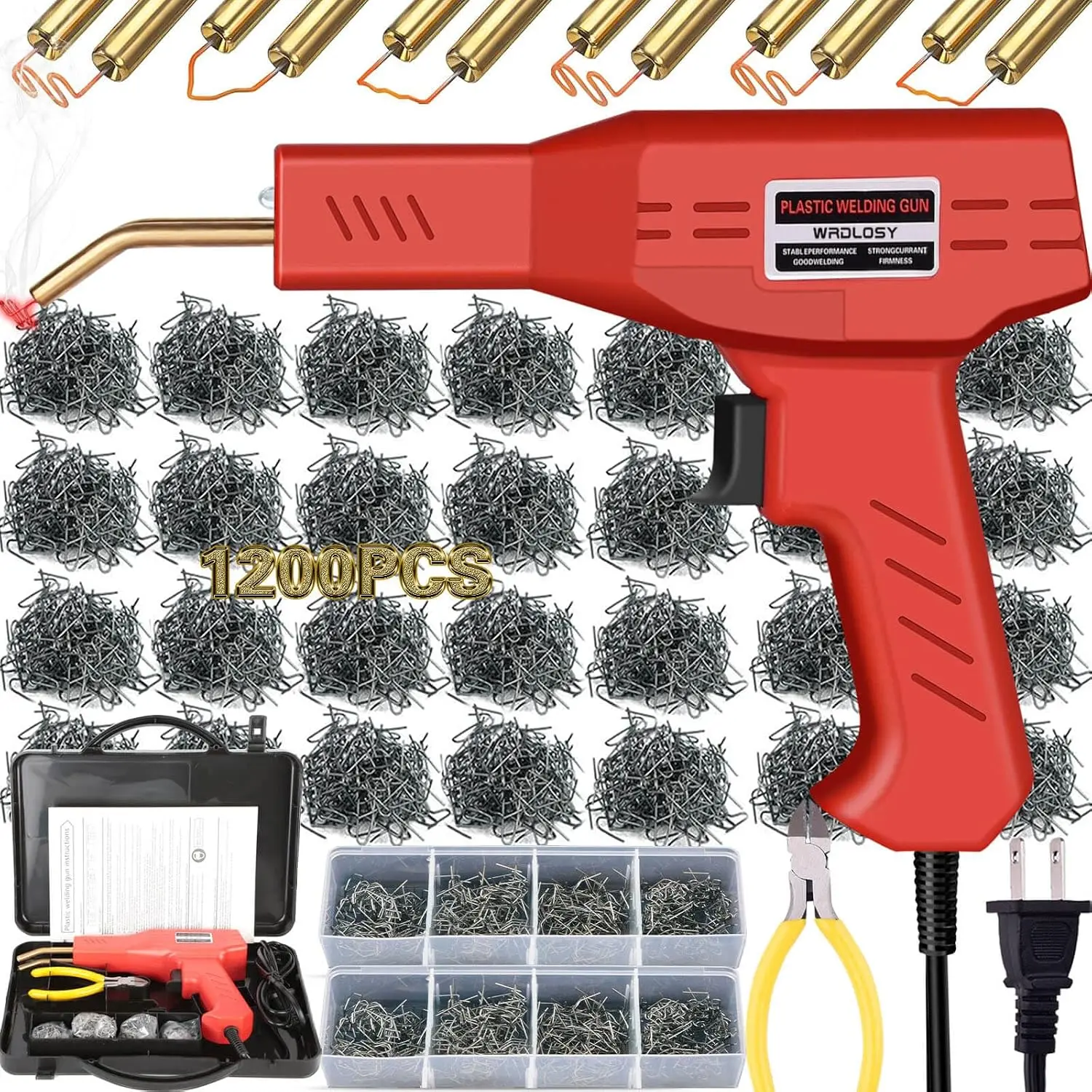 Plastic Welder Kit, 1200PCS Staples, Hot Stapler for Bumper Repair