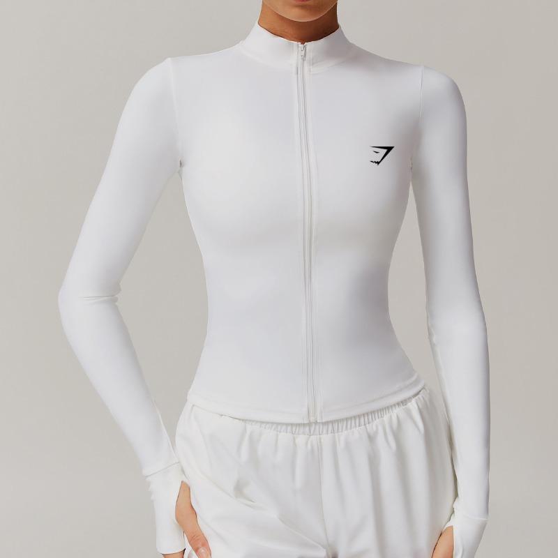 Zip Up Long Sleeve Workout Jacket, Breathable Naked Feeling Yoga Top, Quick Dry Slim Fit Running Sports Jacket