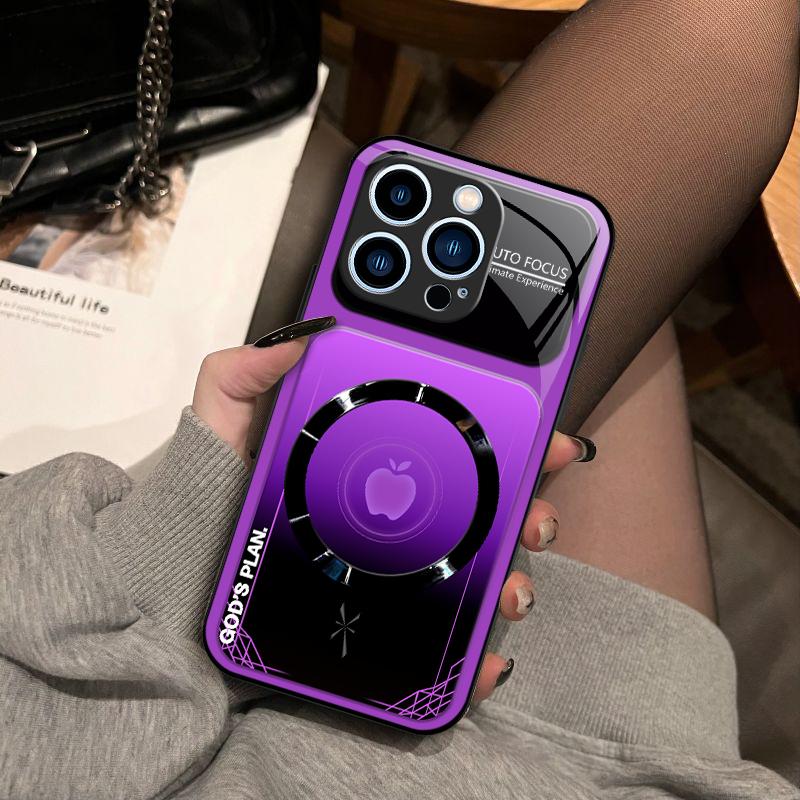 “God’s Plan” MagSafe phone case — neon cyberpunk faith magnetic cover for iPhone 14 Pro — 975