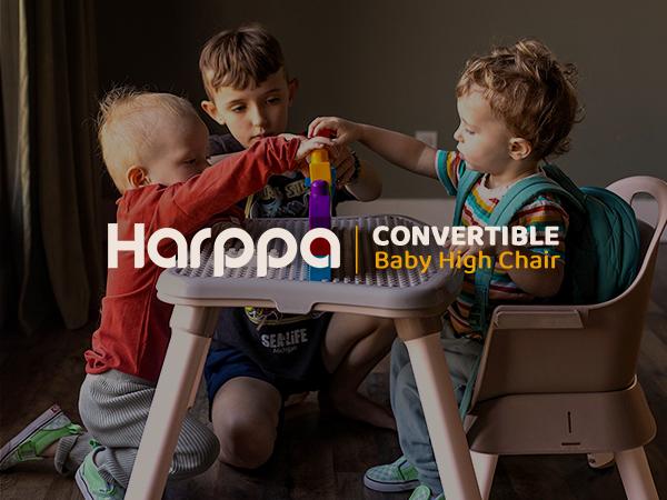 HARPPA 8-in-1 Convertible Baby High Chair, Adjustable Heights Feeding Chair & Booster Seat, Activity Table & Chair for Toddlers, Eazy to Clean, Baby Items, Toddler Girl Stuff HARPPA 8-in-1 Convertible Baby High Chair, Adjustable Heights Feeding Chair & Booster Seat, Activity Table & Chair for Toddlers, Eazy to Clean, Baby Items, Toddler Girl Stuff