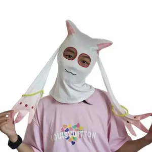 Puella Magi Madoka Magica Kyubey Cosplay Full Face Scarf Mask Headgear Cute Anime Funny Hat Costume Face Helmet Props