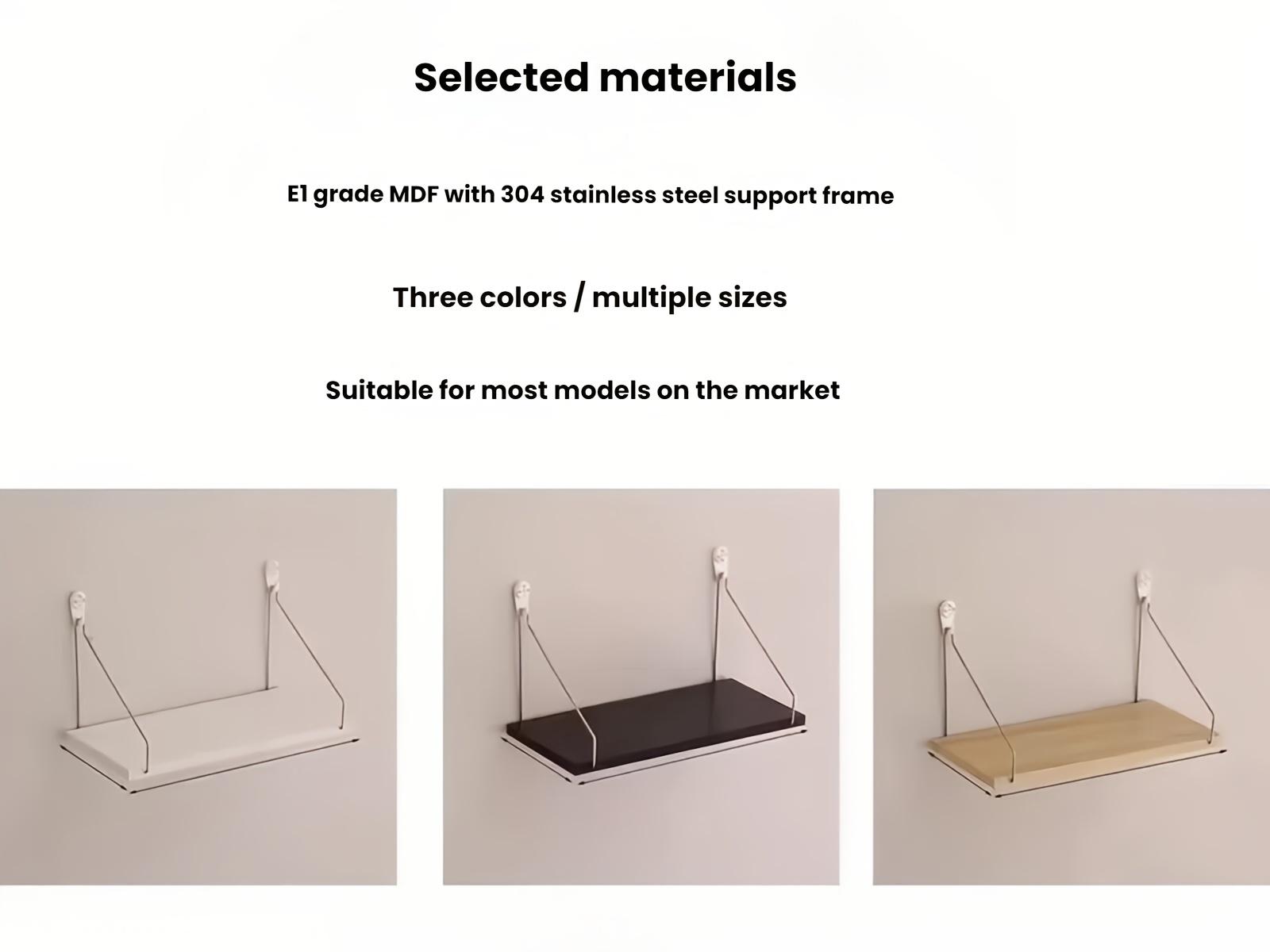 1PC Projector Wall Mount Bracket with Storage, No Drilling, Multi-Functional Shelf for Projectors Routers Cameras, Office Home Display Organizer