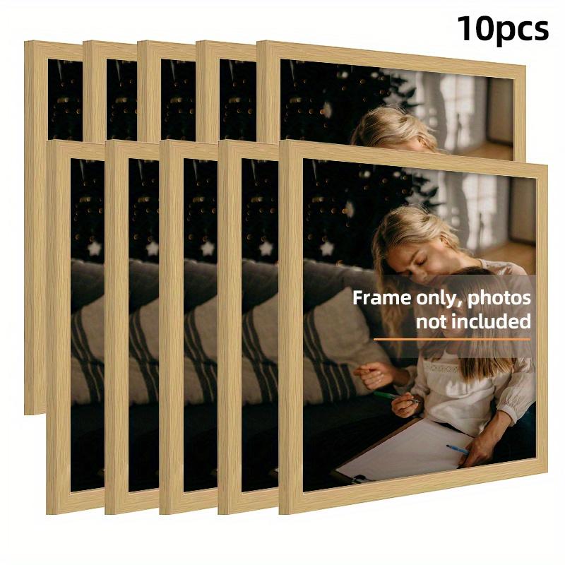 10-piece/5-piece/2-piece square wall-mounted picture frames available in 4x4/6x6/8x8 inches, classic style, Sturdy frame design, hold photos, paintings, sketches and art pieces, Home Decoration, Picture Frame Set