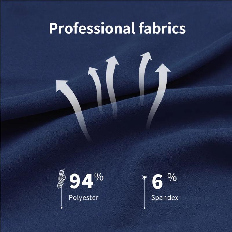 Women's V-Neck Quick-Dry Medical Scrubs Set Nurse Uniform, Stretchy Comfortable Lightweight, Multiple Pockets, Casual Home Wear, All Seasons