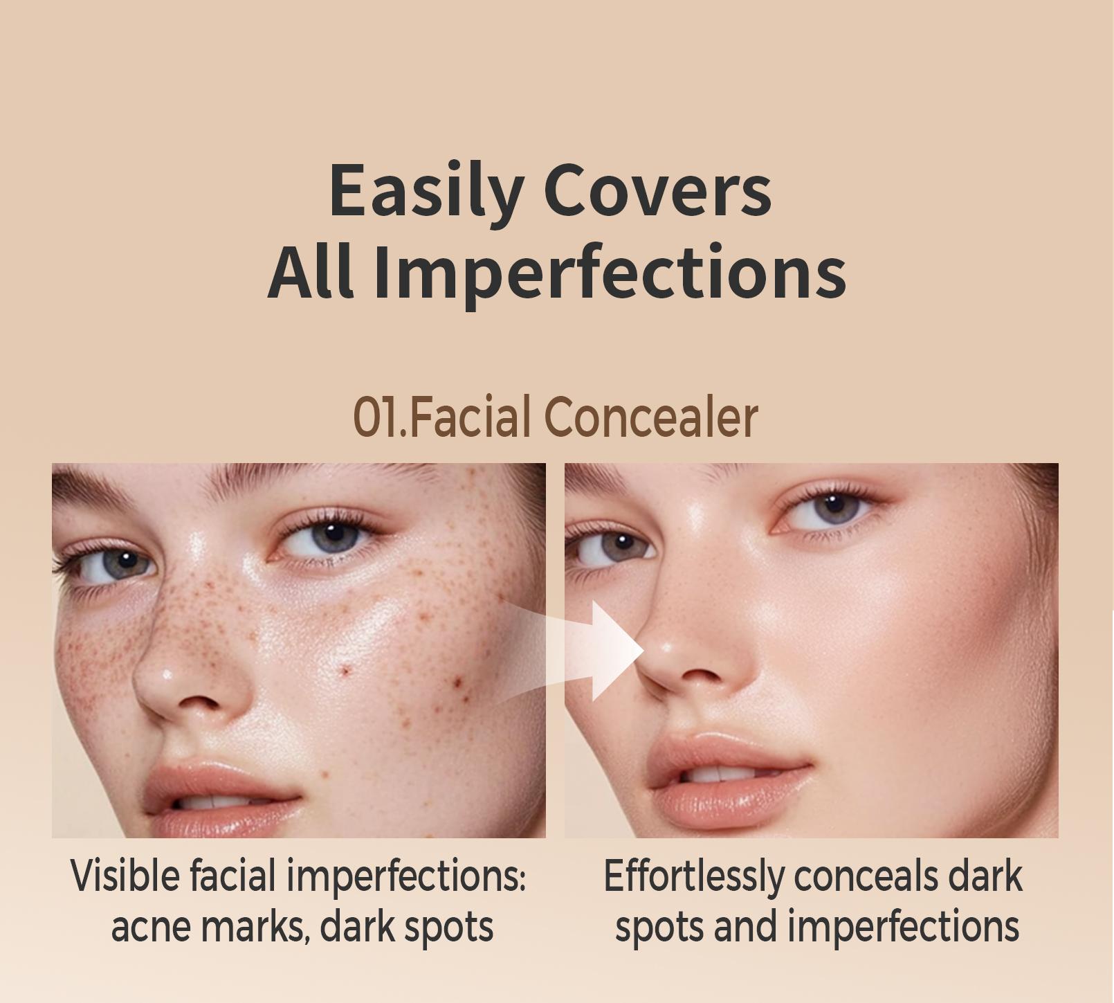 3-tone concealer, concealer, contouring concealer, facial concealer, dark circle concealer, blemish and acne scar concealer, high-coverage concealer, waterproof concealer, long-lasting concealer