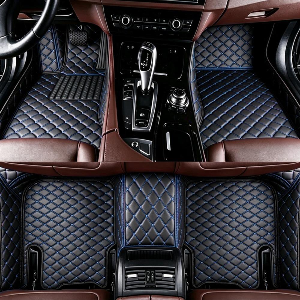 FOR Toyota Tacoma 2005–2015  Model Year PU Leather Full-Coverage Car Floor Mats, Left-Hand Drive [Exquisite Embroidery] Car Floor Mats, All-Weather Use, Modern Car Accessories, Car Floor Liners, Car Accessories