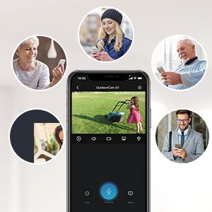 AOSU 2K Security Cameras Outdoor/Home, 360°Pan-Tilt View Timed Cruise 2.4G WiFi Security Camera with Motion Tracking, Spotlight & Siren, 2-Way Audio, Full Color Night Vision, Waterproof