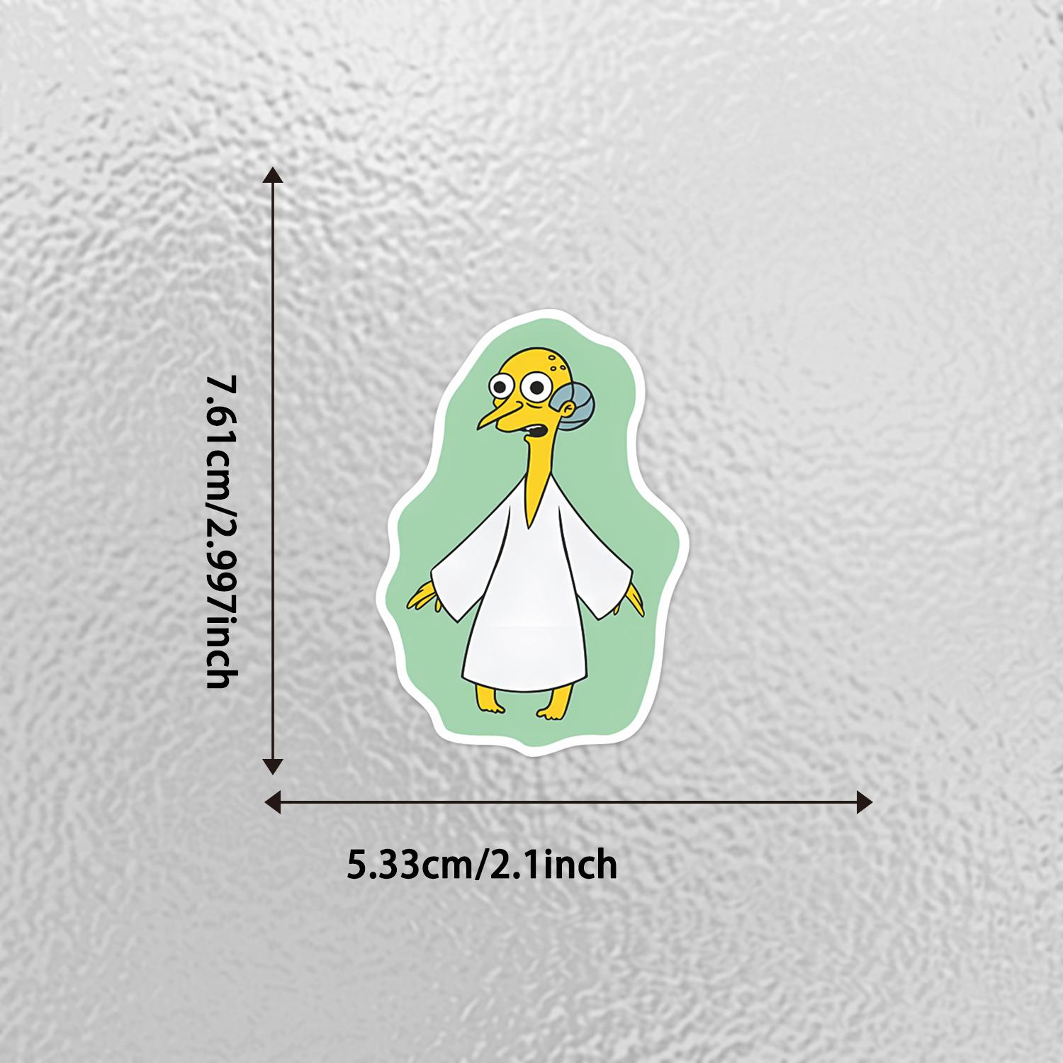 5Pcs "I Bring Love" Simpsons Waterproof Vinyl Sticker, Self-Adhesive Decal, Suitable For Water Bottles, Laptops, Cars, Tablets, Ideal For Humor Fans, Cartoon Meme Lovers And Nostalgic TV Enthusiasts