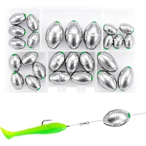 Egg Lead Slide Fishing Sinkers Weights Assortment for Catfish Fishing Line