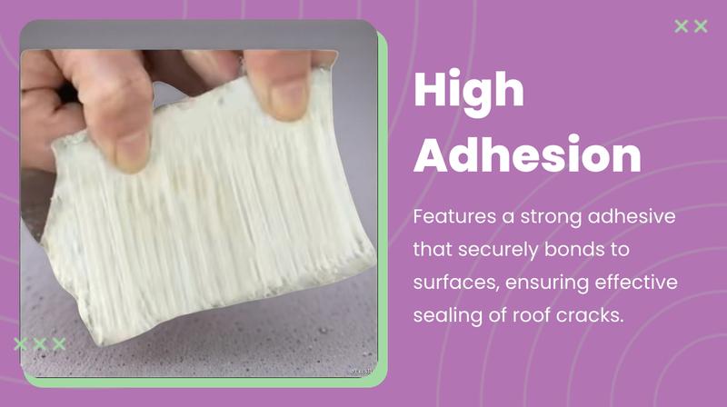 Super Strong Adhesive Waterproof Tape Roll, Self-Adhesive Roof Crack Repair Material, High Adhesion, Heat Resistant, Butyl Rubber, One Roll