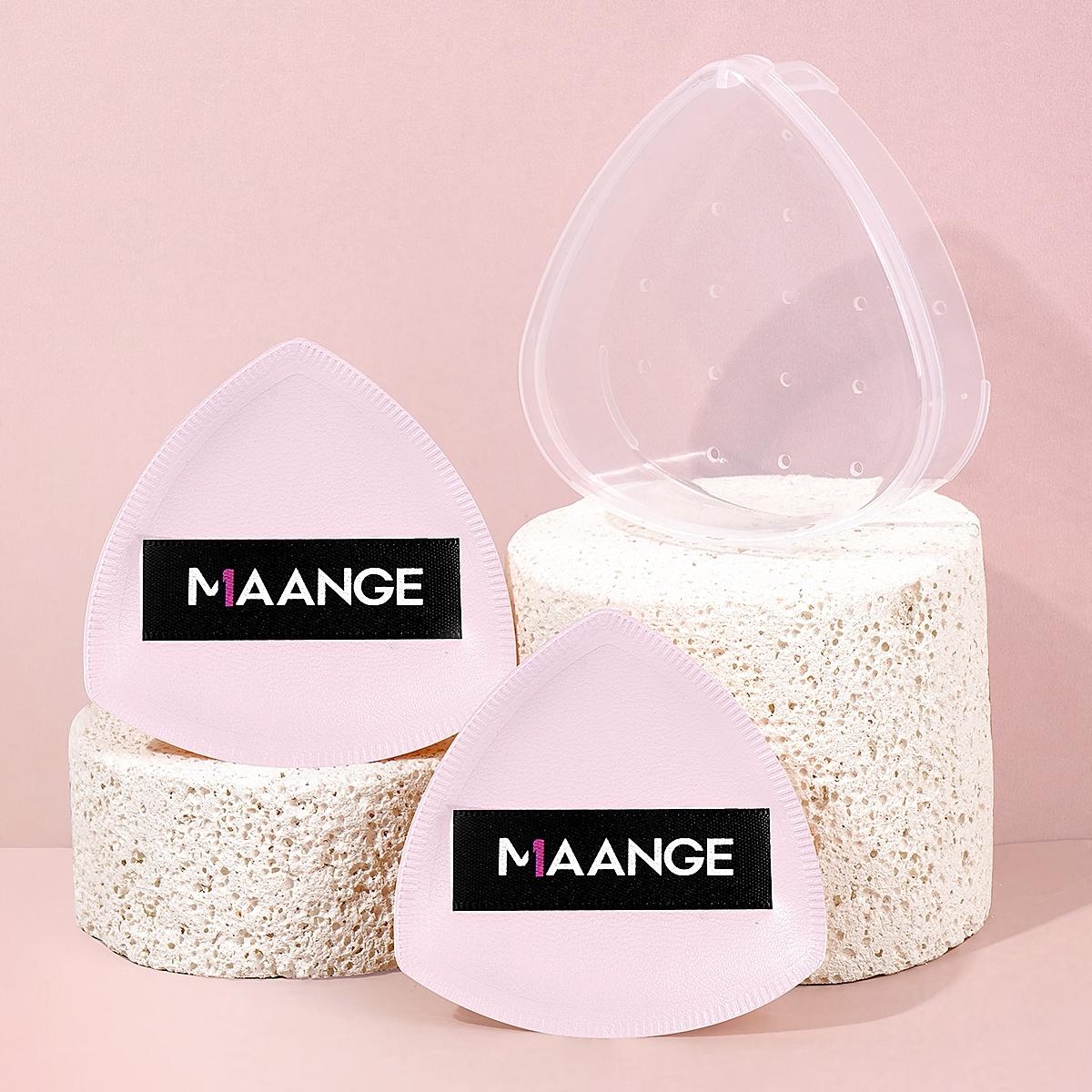 MAANGE 1pc Foundation Sponge, Powder Puff, Makeup Sponge, Beauty Sponge, Cushion Puff for Foundation and Powder, Triangle Foundation Applicator for Liquid Cream Powder, Travel Makeup Tools, Gift for Women & Girls (Pink)