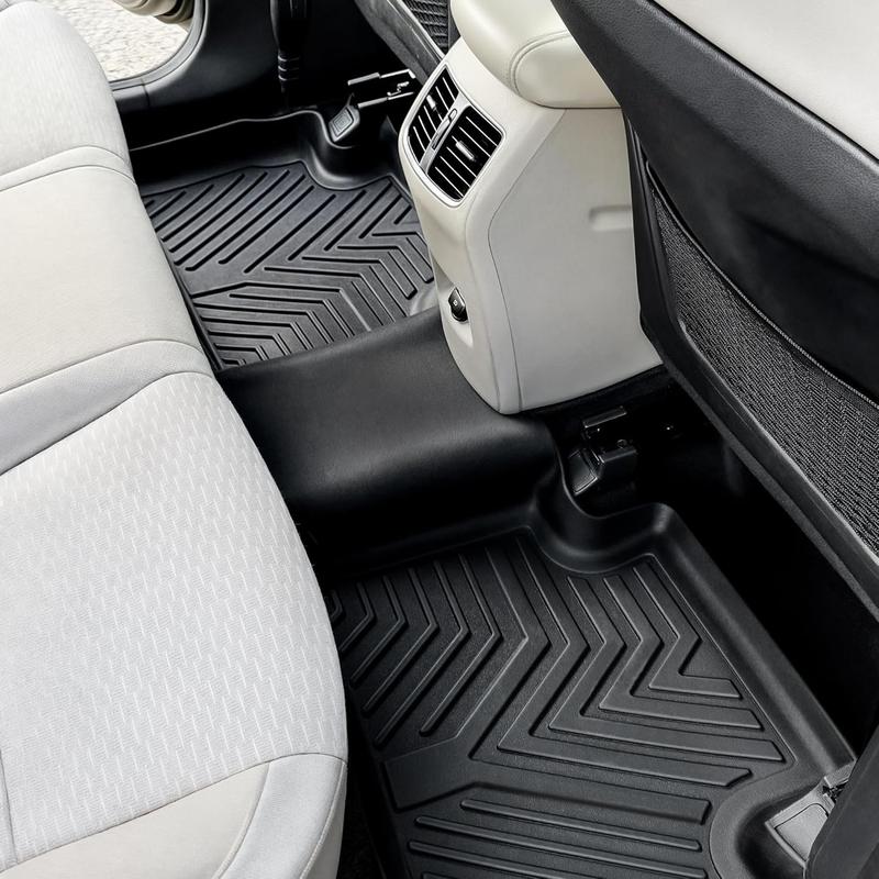 OEDRO Floor Mats Compatible with 2014-2018 Chevy Silverado/GMC Sierra 1500 Crew Cab, 2015-2019 Silverado/Sierra 2500 HD/3500 HD Crew Cab, Custom Fit Liners, 1st & 2nd Row All-Weather Protection