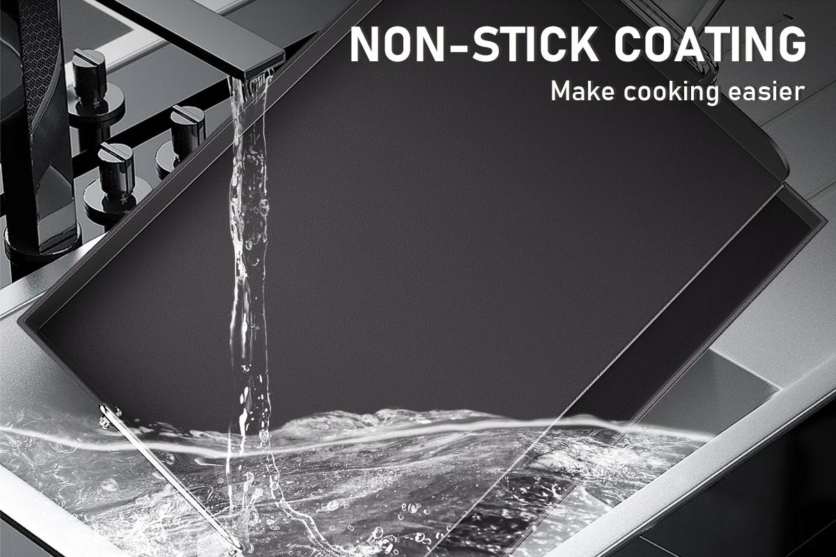 17" x 13" Metal Cast Iron Griddle for Gas Grill, Large Griddle Insert for Outdoor Gas Grill, Heavier Flat Top Griddle Cooking Skillet Plate Teppanyaki for Electric/Gas Grill/Camping Tailgating