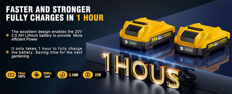 Alloyman 20V MAX Pole Hedge Trimmer,Telescoping Pole Hedge Trimmer,with 2 Packs 2.0Ah Batteries & Charger,8 Feet Hedge Trimmer for Shrubs Pruning