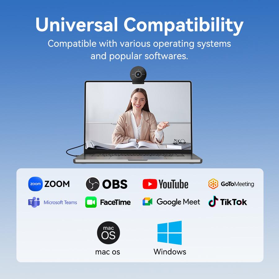 EMEET C950 4K Webcam for PC - PC Accessories with Microphone, Physical Privacy Cover, 70° FOV, Automatic Plug&Play for Live Streaming Equipment, Video Calls, Home Office EMEET C950 4K Webcam for PC - PC Accessories with Microphone, Physical Privacy Cover, 70° FOV, Automatic Plug&Play for Live Streaming Equipment, Video Calls, Home Office