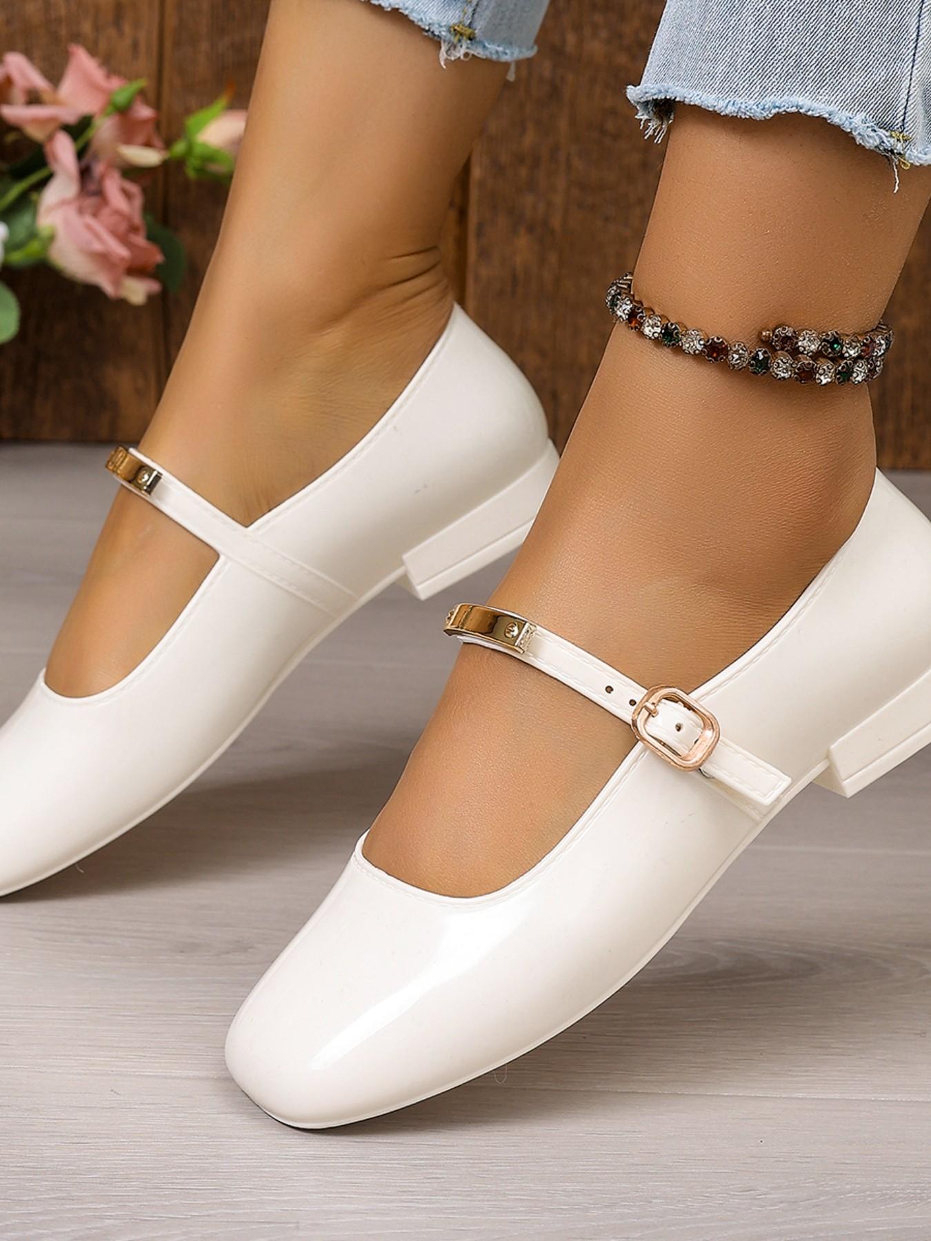 Women's Retro Mary Jane Shoes, New Arrival Flat Leather Ankle Boots, French Style Low Top Single Shoe, Comfortable & Stylish