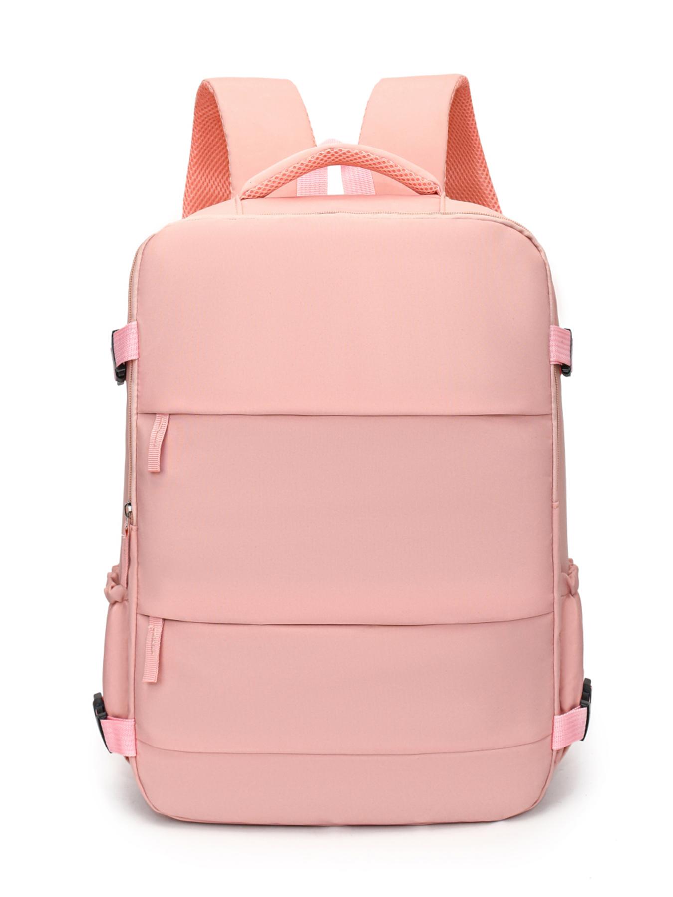 Simple commuting backpack, Casual Travel Backpack, Traveler Essentials Backpack, solid color multi compartment bag, large capacity computer bag, with side pockets, suitable for traveling and working