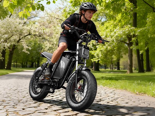 YOULON 2000W Electric Bike for Adults, 60V 23Ah Battery, Dual Hydraulic Disc Brakes, 20” Fat Tire All-Terrain Off-Road E Motorcycle, Full Suspension, 31MPH Long Range E Dirt Bike YOULON 2000W Electric Bike for Adults, 60V 23Ah Battery, Dual Hydraulic Disc Brakes, 20” Fat Tire All-Terrain Off-Road E Motorcycle, Full Suspension, 31MPH Long Range E Dirt Bike
