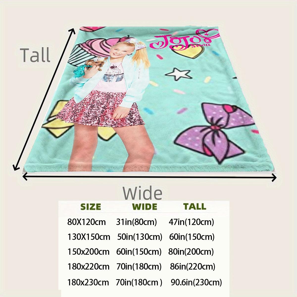 JoJo Siwa design  flannel blanket, exclusive gift for home, office, camping travel, personalized pattern design, modern style, soft texture