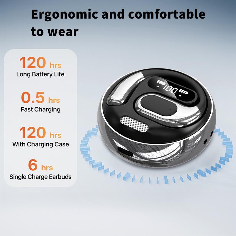 PAVUN Open Ear Headphones Outside The Ear Wireless Ear Hanging Bluetooth Headset,built-in microphone,LED power display,Ows Over The Ear Open Ear Buds Earbuds Outside The Ear Headphones Bone Air Conduction Earbuds