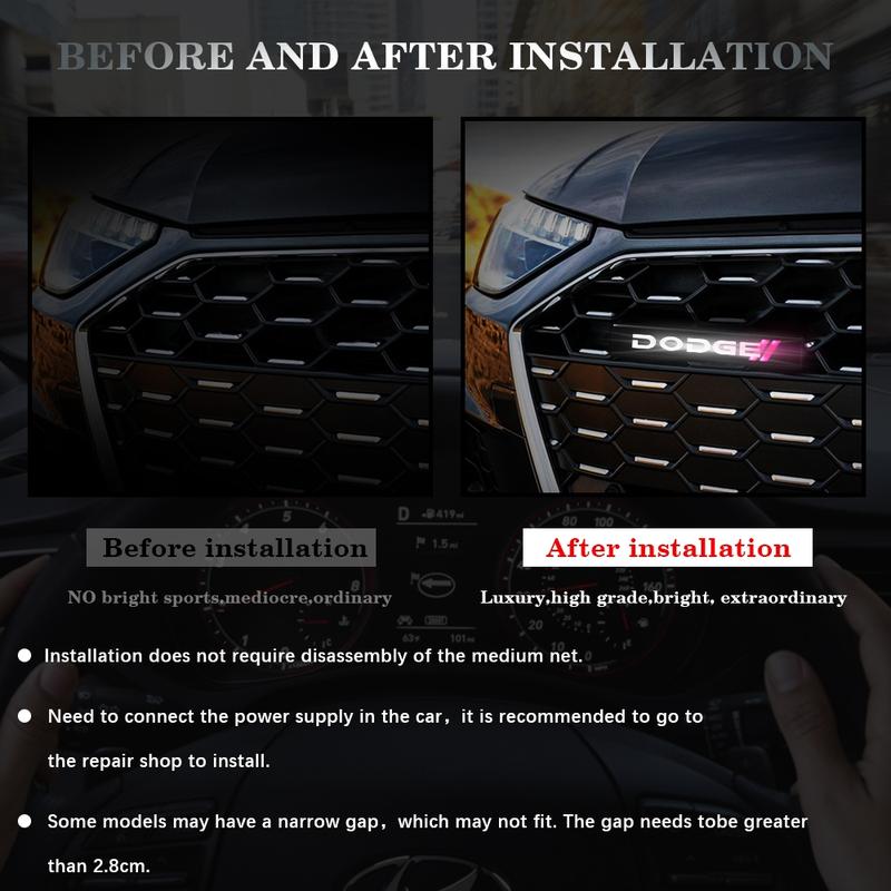 Advanced LED Front Grille Emblem Light for Dodge Vehicles, Style Enhancement Accessory, High-End Car Badge Lighting, Decal For Cars