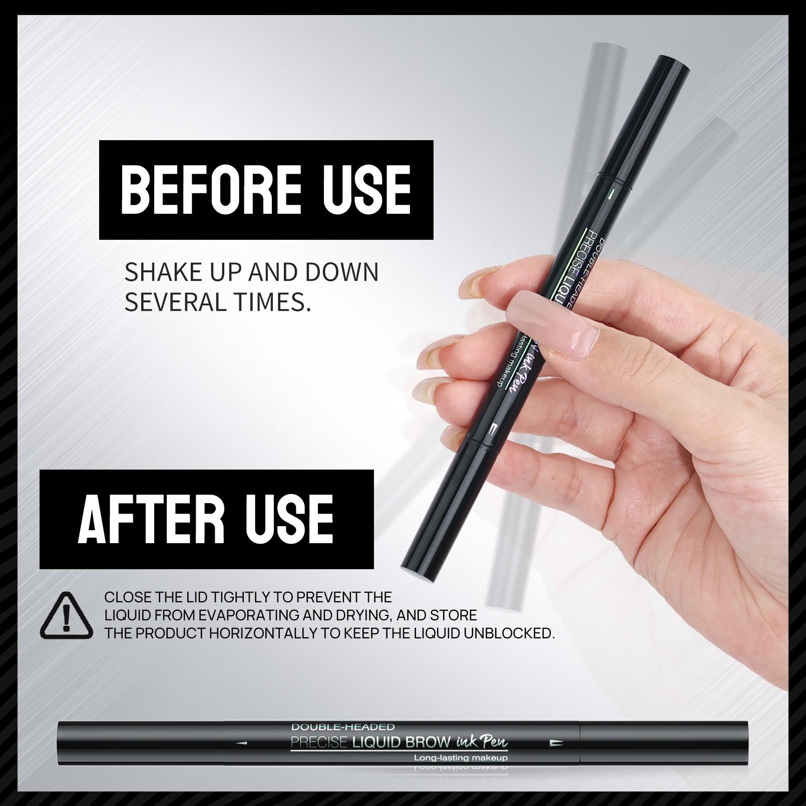 Waterproof Sweat-Proof Smudge-Free Eyebrow Pencil, Liquid Dual-Ended 2-In-1, Long-Lasting Color Lock, Perfect Gift Waterproof Sweat-Proof Smudge-Free Eyebrow Pencil, Liquid Dual-Ended 2-In-1, Long-Lasting Color Lock, Perfect Gift